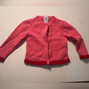Baby gap pink wool cardigan sweater 12-18M
